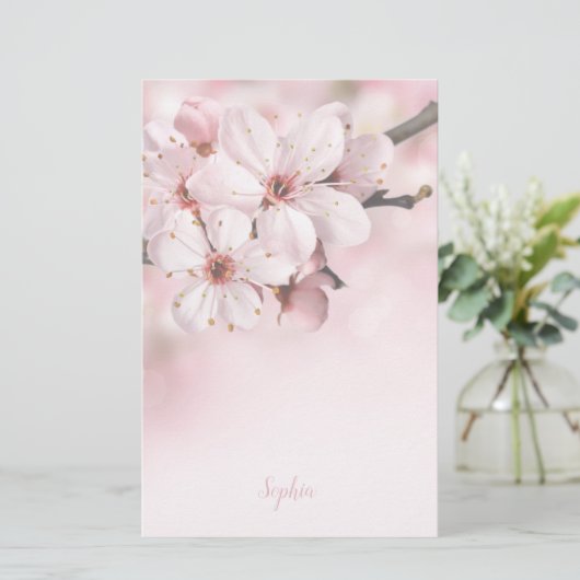 Cherry Blossom Note Pads Briefpapier (Stehend Vorderseite)