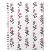 Cherry Blossom Notebook - Weißes Muster Notizblock (Vorderseite)