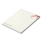 Cherry Blossom Notepad - Sakura, Wabi sabi Notepad Notizblock (Rotiert)