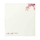 Cherry Blossom Notepad - Sakura, Wabi sabi Notepad Notizblock (Vorderseite)