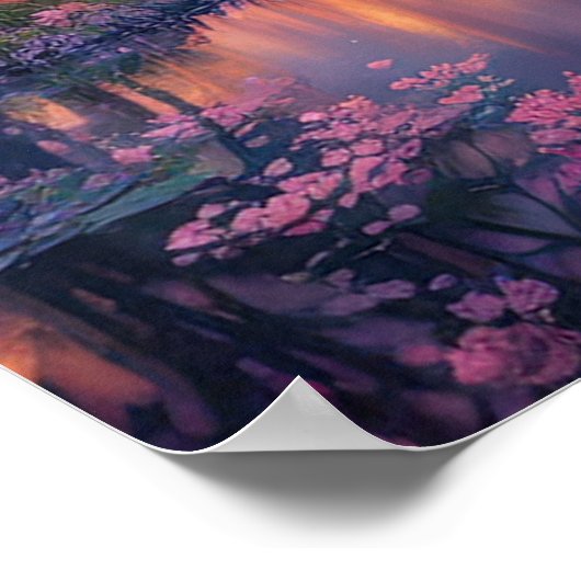 Cherry Blossom Oasis Poster (Ecke)