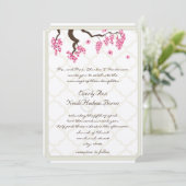 Cherry Blossom Orchard Grove Tree Branch Wedding Einladung (Stehend Vorderseite)