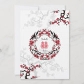 Cherry Blossom Oriental Wedding Einladung (Vorderseite)