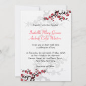 Cherry Blossom Oriental Wedding Einladung (Rückseite)