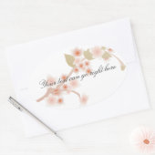 Cherry Blossom Oval Stickers (Umschlag)