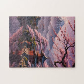 Cherry Blossom Pagodas Jigsaw Puzzle (Horizontal)