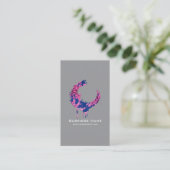 Cherry Blossom Paint Swirl Design – Custom Visitenkarte (Stehend Vorderseite)