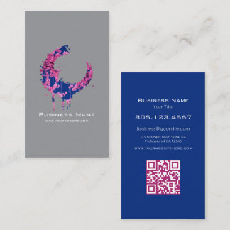 Cherry Blossom Paint Swirl Design – Custom Visitenkarte