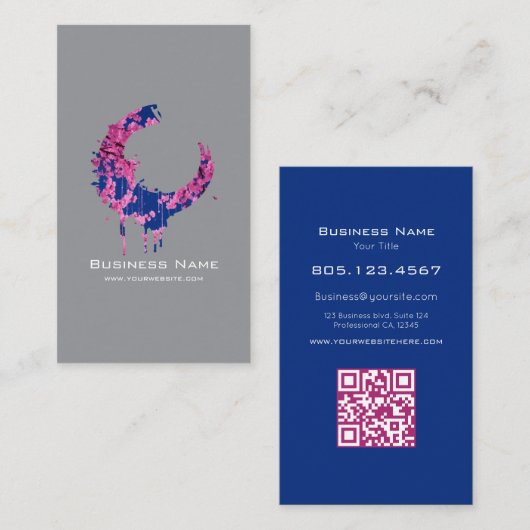 Cherry Blossom Paint Swirl Design – Custom Visitenkarte (Vorne/Hinten)