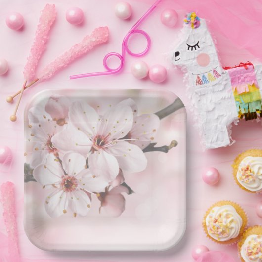 Cherry Blossom Paper Tellers & Bowls Pappteller (Party)