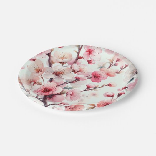 Cherry Blossom Pappteller (Schrägansicht)