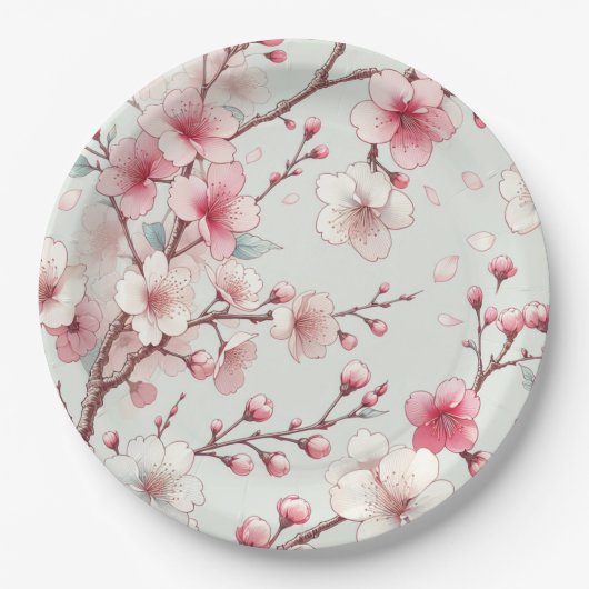 Cherry Blossom Pappteller (Vorderseite)