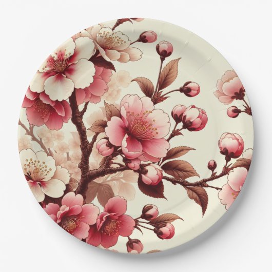 Cherry Blossom Pappteller (Vorderseite)