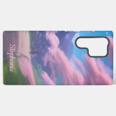 Cherry Blossom Park im japanischen Stil mit Namen Samsung Galaxy Hülle (Rückseite (Horizontal))