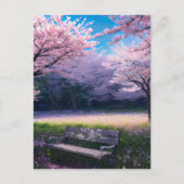 Cherry Blossom Park Postkarte (Vorderseite)