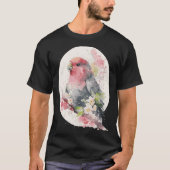 Cherry Blossom Parrot Japanese Sakura Budgie Parak T-Shirt (Vorderseite)