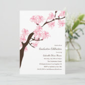 Cherry Blossom | Party Einladung (Stehend Vorderseite)