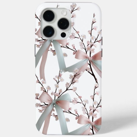 Cherry Blossom Pastel Bow iPhone 15 Pro Max Fall Case-Mate iPhone Hülle (Rückseite)