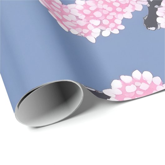 Cherry Blossom Pastel Pattern Geschenkpapier (Rolleneckpunkt)