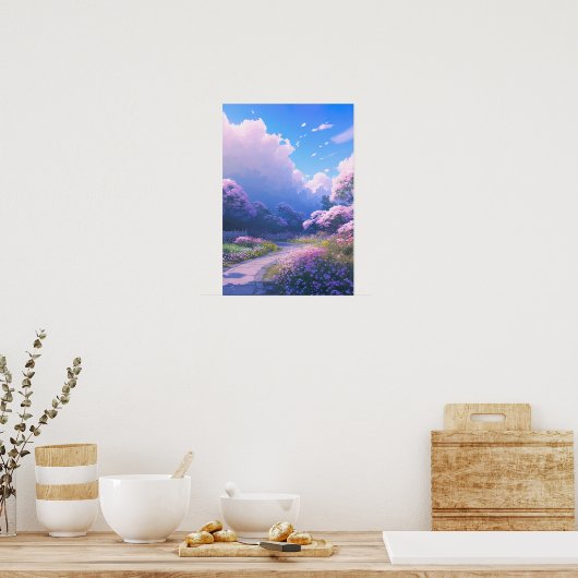 Cherry Blossom Path Poster (Küche)