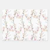 Cherry Blossom Pattern Boho Geschenkpapier Set (Vorderseite)