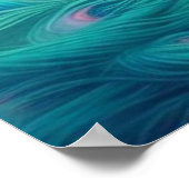 Cherry Blossom Peacock Poster (Ecke)