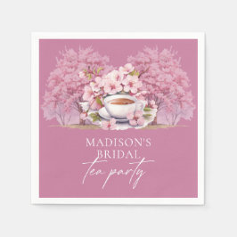 Cherry Blossom Personalisiert Bridal Tea Dusche Serviette