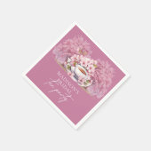 Cherry Blossom Personalisiert Bridal Tea Dusche Serviette (Ecke)