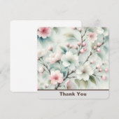 Cherry Blossom Personalisiert Dankeskarte (Vorne/Hinten)
