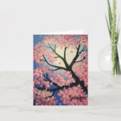 Cherry Blossom Personalisierte Note Card Dankeskarte (Vorderseite)