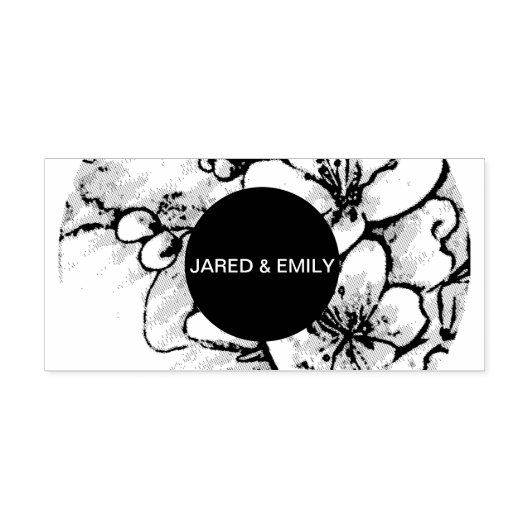 Cherry Blossom Personalisierte, selbstgefällige Br Permastempel (Design)