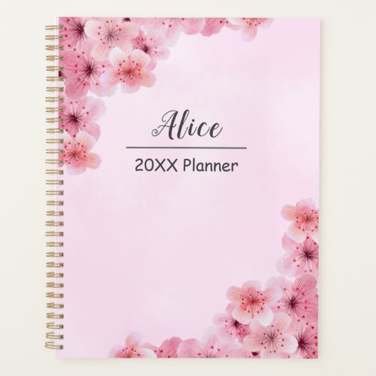Cherry Blossom personalize Plananner Planer (Vorderseite)