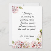 Cherry Blossom Photo Thank You Card Dankeskarte (Rückseite)
