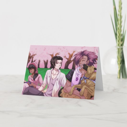 Cherry Blossom Picnic Karte (Vorderseite)