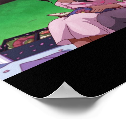 Cherry Blossom Picnic Poster (Ecke)