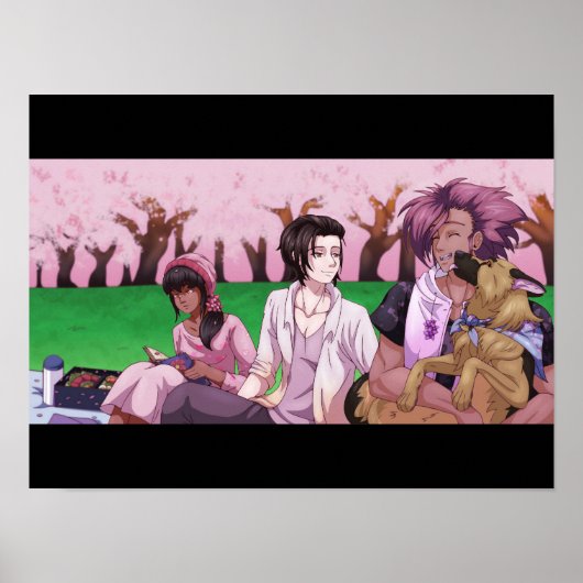 Cherry Blossom Picnic Poster (Vorne)