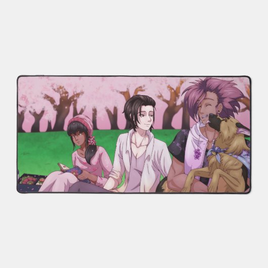 Cherry Blossom Picnic Schreibtischunterlage (Vorderseite)