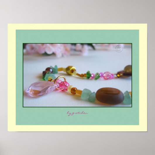 Cherry Blossom Pink Beaded Necklace Poster 2 (Vorne)