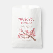 Cherry Blossom Pink Blume Baby Shower Girl Geschenktütchen (Vorderseite)