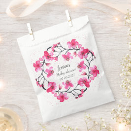 Cherry Blossom Pink Blume Baby Shower Girl Geschenktütchen