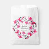 Cherry Blossom Pink Blume Baby Shower Girl Geschenktütchen (Vorderseite)