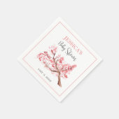 Cherry Blossom Pink Blume Baby Shower Girl Serviette (Ecke)