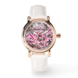 Cherry Blossom Pink Blume Sakura Springtime Armbanduhr
