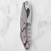 Cherry Blossom Pink Blütenblümchen Kellnermesser (Rückseite)