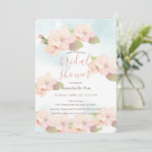 Cherry Blossom Pink Brautparty Einladung (Stehend Vorderseite)