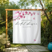 Cherry Blossom Pink Butterfly Brautparty Wandteppich