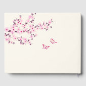 Cherry Blossom Pink Cream Wedding Gästebuch (Rückseite)