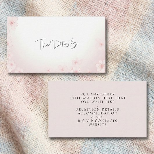 Cherry Blossom Pink Die Details Umschließkarte Begleitkarte