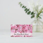 Cherry Blossom Pink Floral Art Visitenkarte (Stehend Vorderseite)