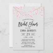 Cherry Blossom Pink Floral Brautparty Einladung (Vorderseite)